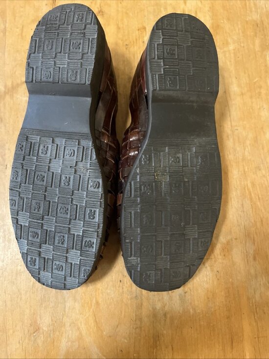 Stacy Adams Men Woven Leather Sandals Brown Size 10.5 Rubber Sole USA Closed Toe main image 8